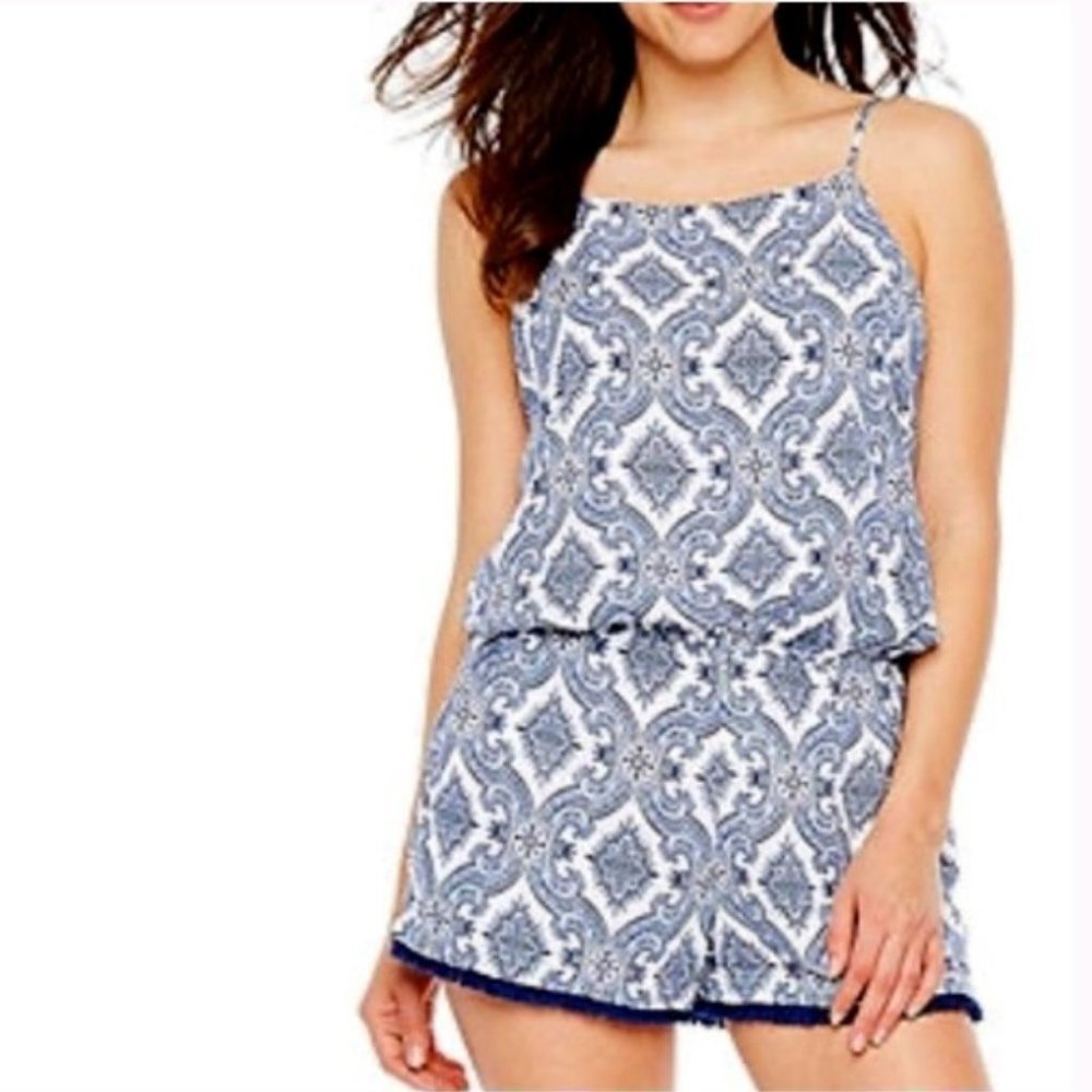 Premier  Amour Romper navy White fringe